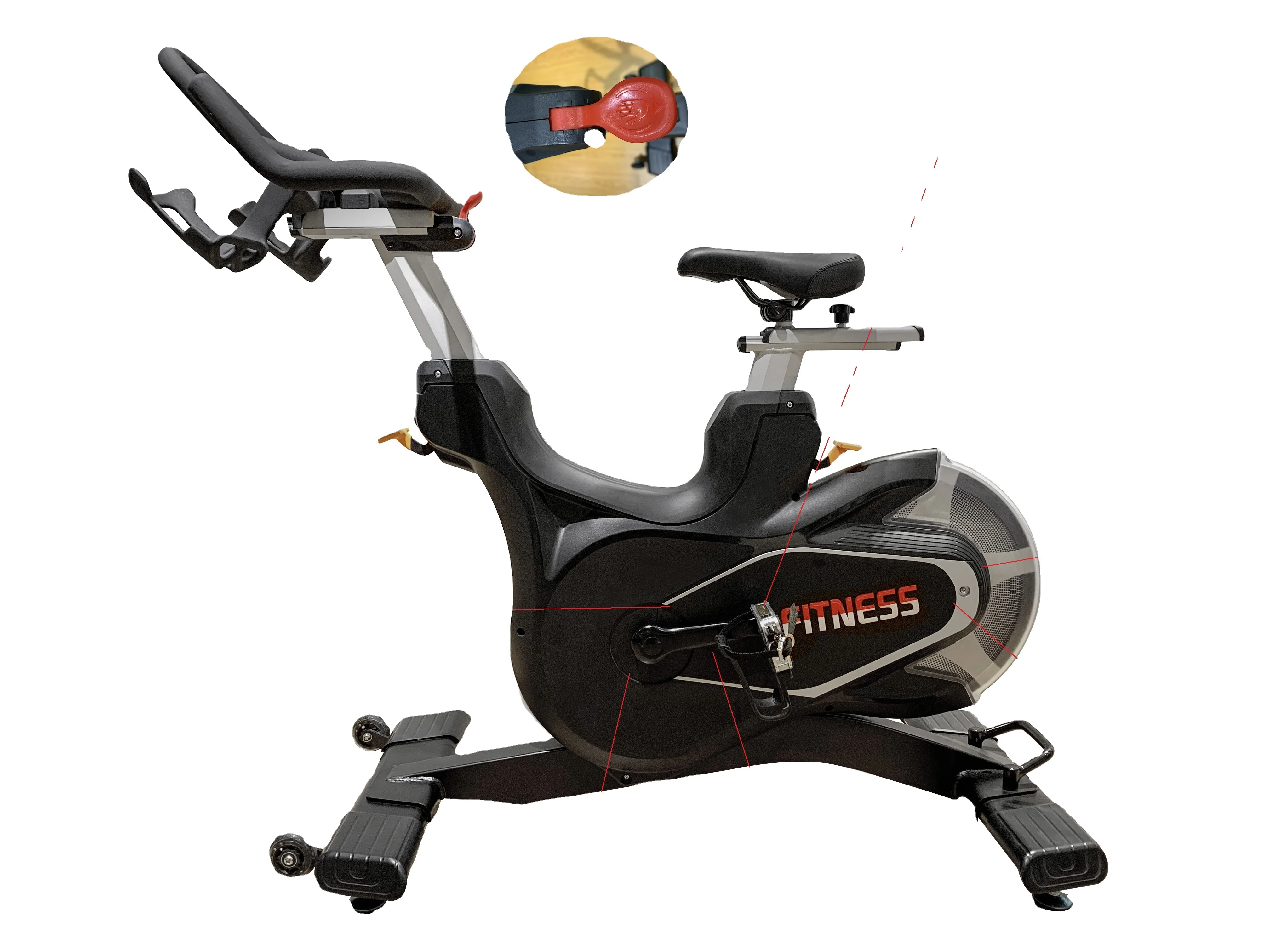 Stationary Tension Controller Speed Meter Body Fit Spin Bicycle Commercial Gym Fitness Equipment Indoor Exercise Bike