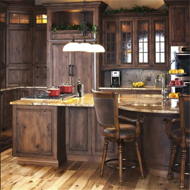 Elegant Kitchen Colors Us American Rustic Walnut Cabinets Guangzhou Factory Supply Solid Wood Kitchen Cabinet - Buy American Rustic Walnut Cabinets,Teak Wood Kitchen Cabinet,Solid Wood Kitchen Cabinet Product on Alibaba.com