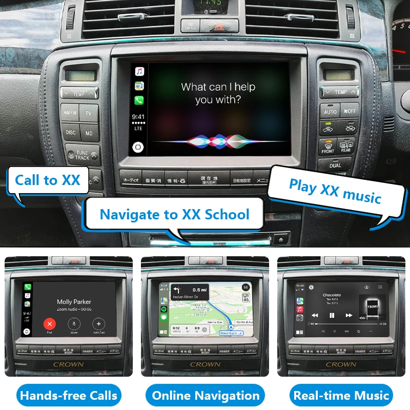 Crown GRS180 GRS181 GRS182 Wireless Carplay & Android Auto