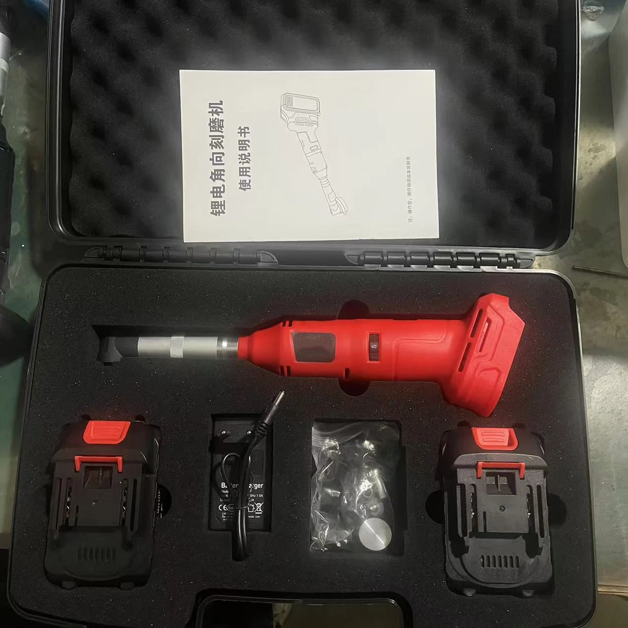 600 Вт микро-угловая шлифовальная машина с литиевой батареей беспроводной 90-градусный колено керамическая плитка полировальная гравировальная