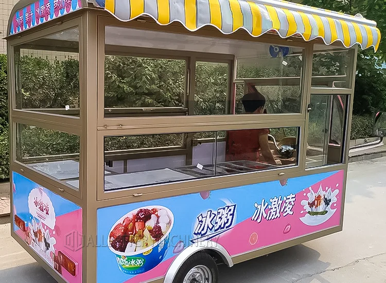 Unique Design Fast Food Kiosk Outdoor Mobile Ice Cream Cart Tricycle ...