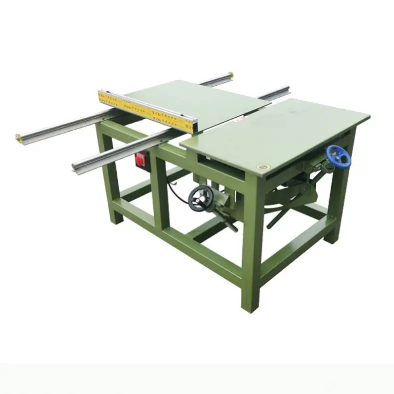 TEBAK Woodworking Rail Sliding Table Saw Wood Cutting Horizontal Furniture Solid Log Opener 45 Degree Angle Cutting Machine