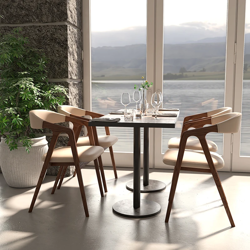 Poltrona in legno di frassino mobili per sedie da pranzo per