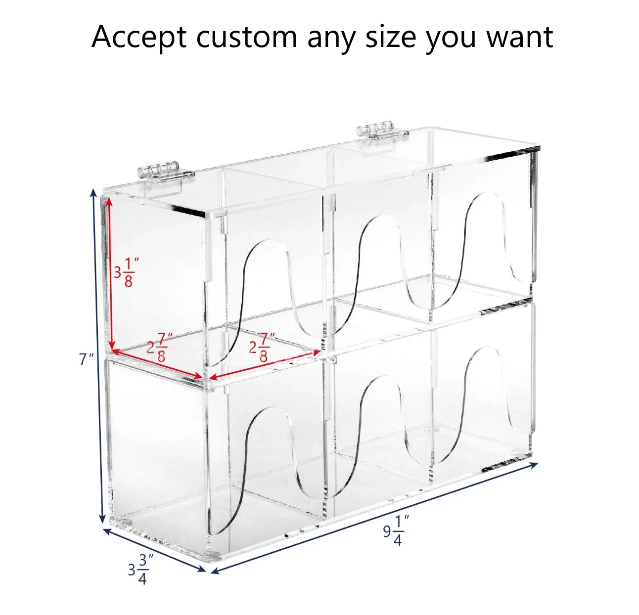 Stackable Tea Bag Organizer Rack Acrylic Tea Bags Holder Tea Bag