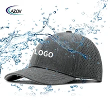 Male Sports Mesh Cap Breathable Waterproof Laser Perforated Peaked Cap for Spring Summer for Golf Baseball Jersey Fleece Outdoor