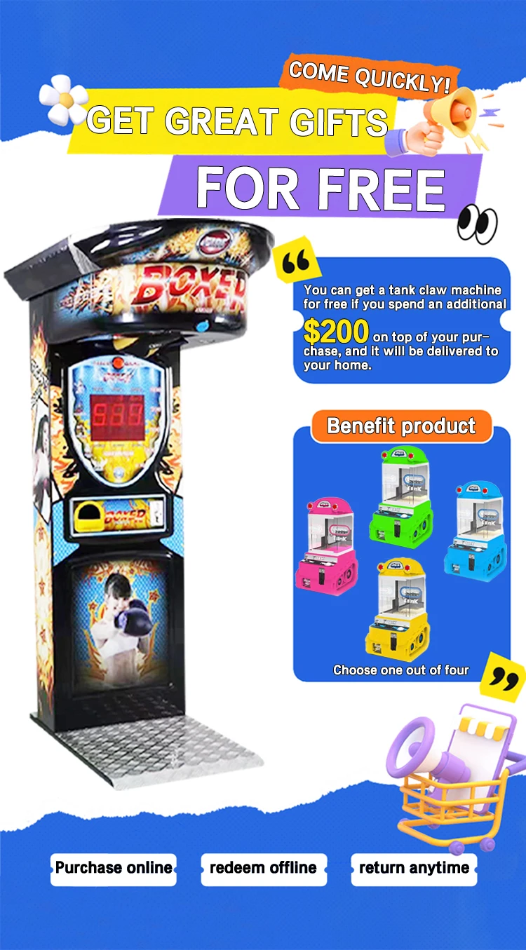 Coin Operated Boxing Machine Fighting Games Ultimate Big Punch Game Machine Out Tickets/ Drinks Amusement Equipment 30% Deposit supplier