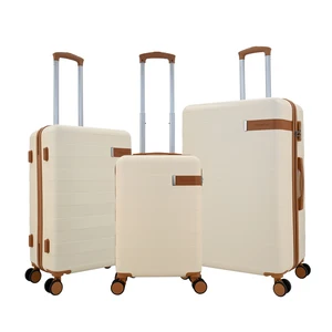 Custom High Quality PP Suitcase Set  20 24 28 Inch 3 PCS Travel Bag ABS Trolley Luggage Bag