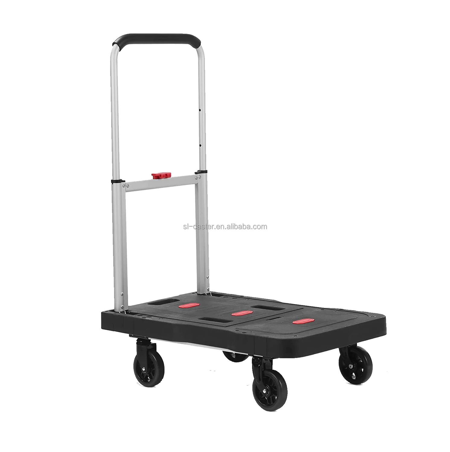 150kg Household Folding Luggage Cart 68x40cm Big Base Collapsible Hand