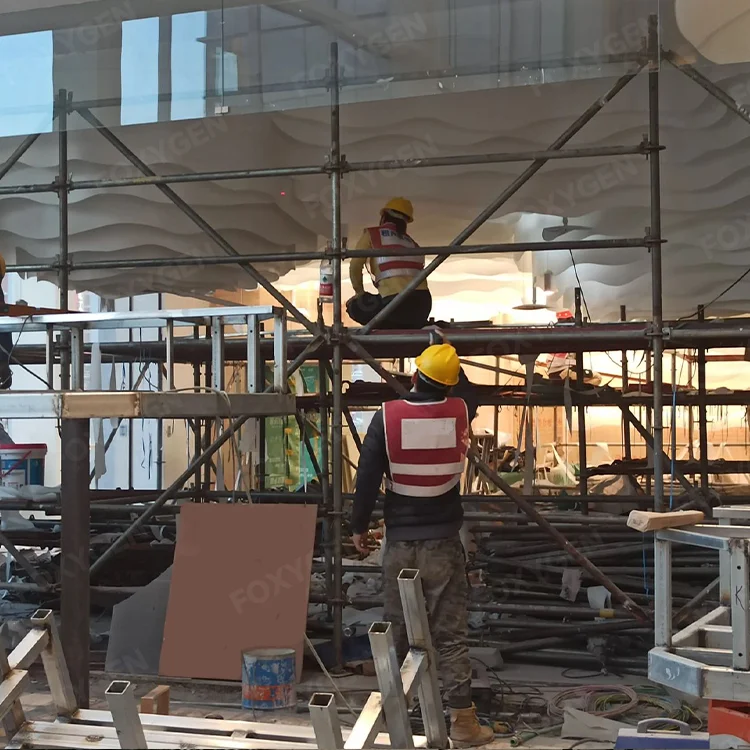 product french texture modern diy ceiling light transmission wave stamped grade a ceiling with aluminum hanging cloth deco-2