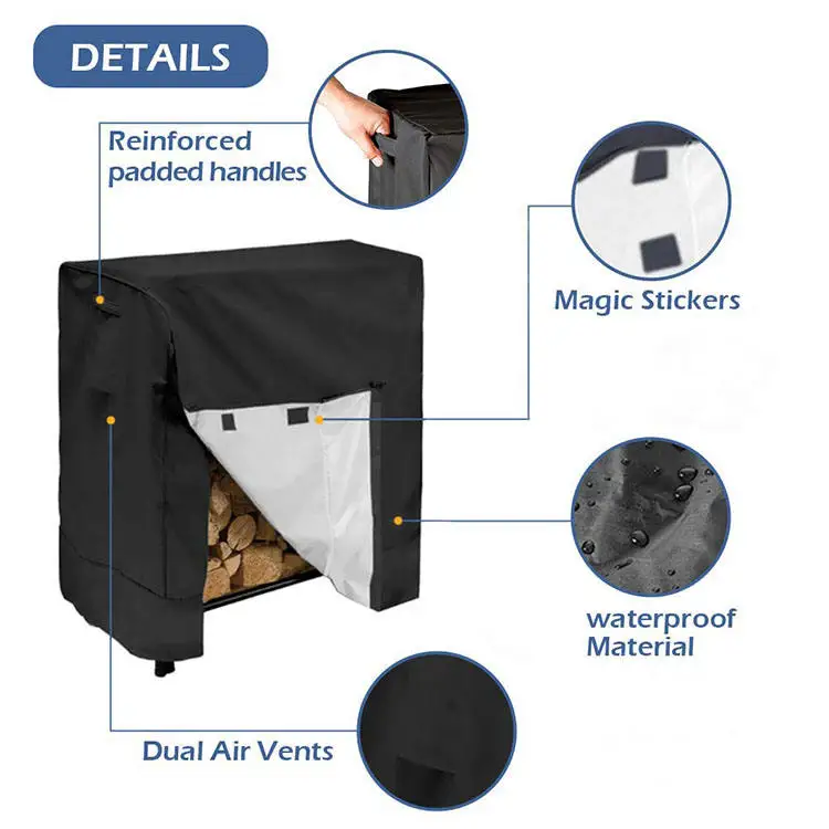 Высокое качество 600d водонепроницаемый дровяная стеллаж для выставки товаров с Обложка журнала крышка шкафа