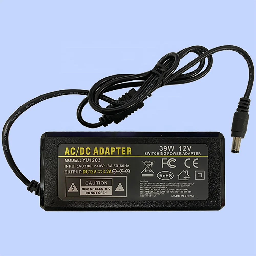 Factory Custom 12V DC Switching Power Adapter ABS Material Desktop Charger with 1-Year Warranty for All-in-One Desktops