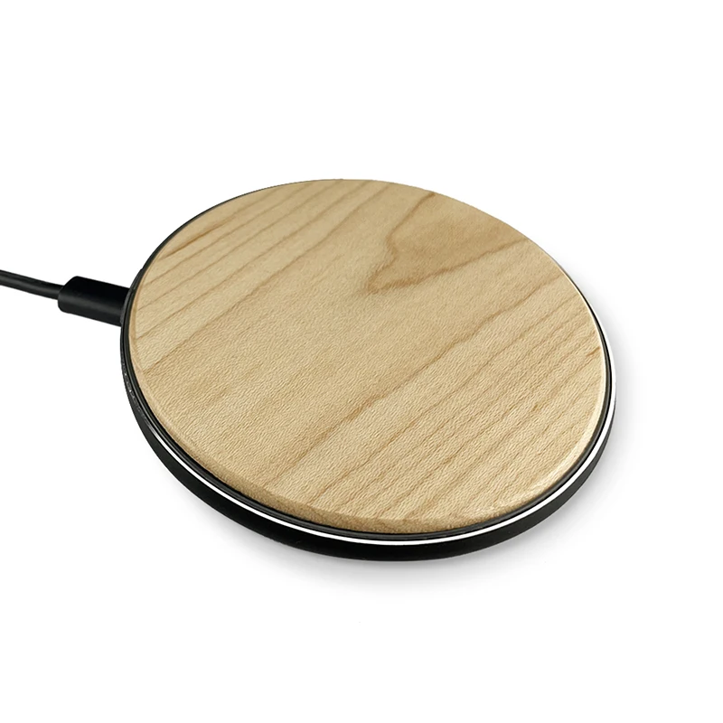 Горячая Распродажа продукции под заказ Qi деревянное бамбуковое Беспроводное зарядное устройство Быстрая Беспроводная зарядка для мобильного