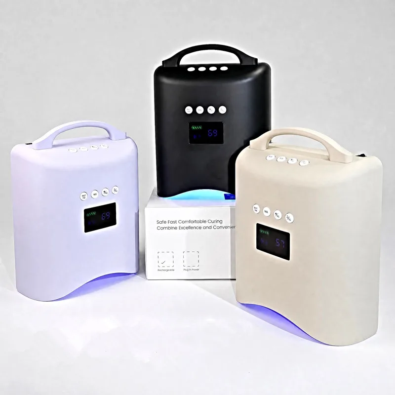 Rechargeable UV LED Nail Cure Lamp Cordless Nail Dryer Gel Polish Curing Light Detachable Battery Manicure Tool for Salon