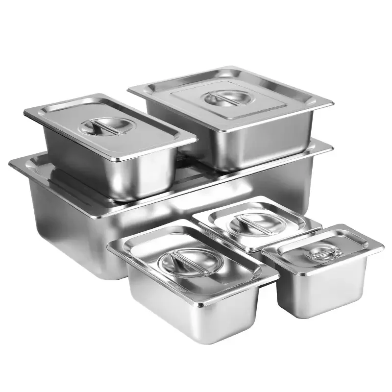 All standard size stainless steel gastronom hotel Buffet dinner plate ...