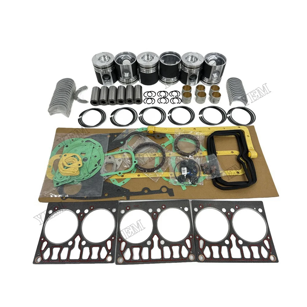 Engine Rebuild Kit With Cylinder Gaskets Piston Rings Bearings Suitable for Doosan / for Develon D1146 Engine Parts 4