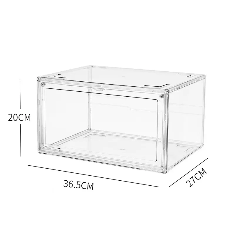 Pet Material Large Clear Shoe Box Plastic Shoe Storage Organizer Box ...