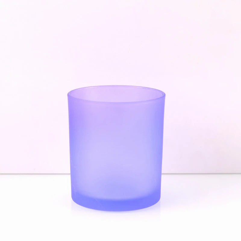 Стеклянная свеча, роскошный переработанный пустой красочный подсвечник, стеклянный контейнер для свечей с бамбуковой крышкой