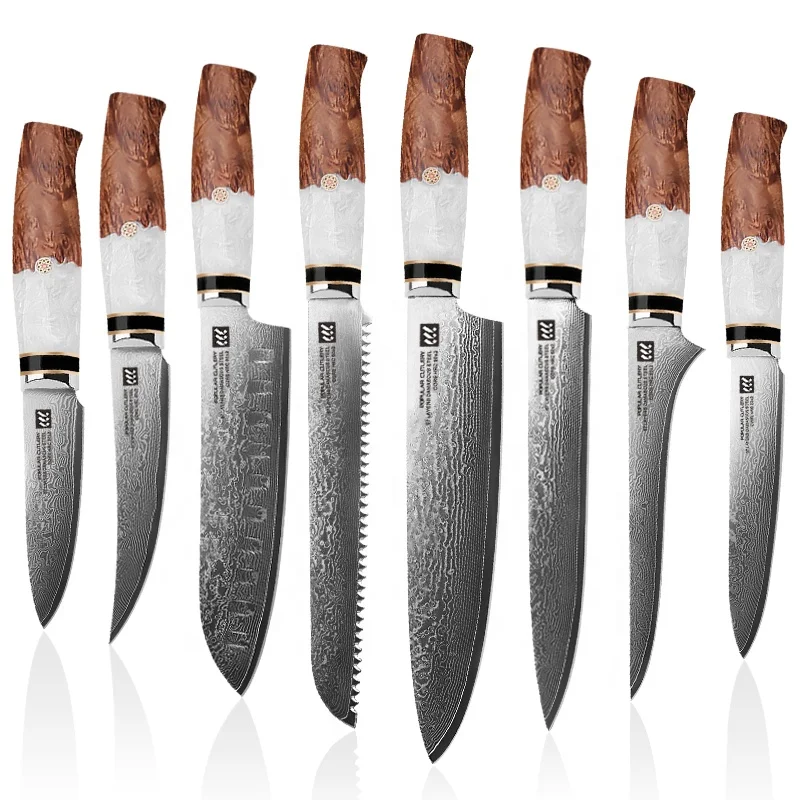 Japanese Vg10 Damascus Steel Camping Kitchen Knives Carving Fishing