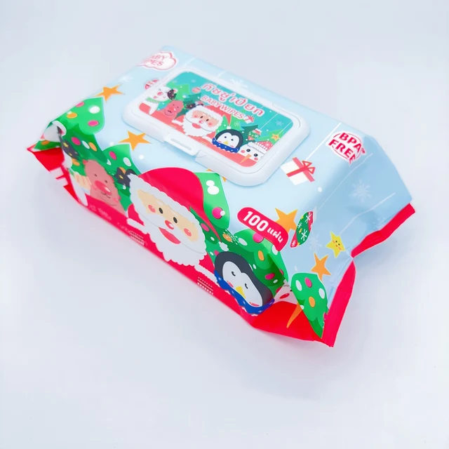 RUNBEIMIAN Customized 80 Pieces of Super Soft Baby Skin Care Wet Wipes, Economical and Disposable Wet Tissues, Fragrance-free