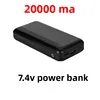 Negro - Batería externa de 7.4V