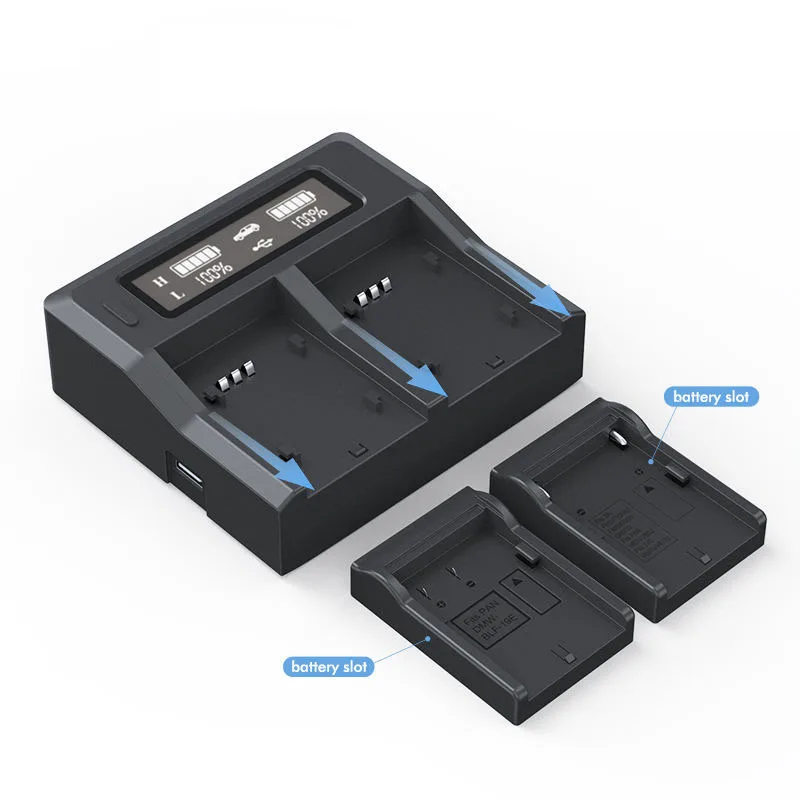 AC 100-240V Smart Multi Camera Battery Charger for Lithium-Ion