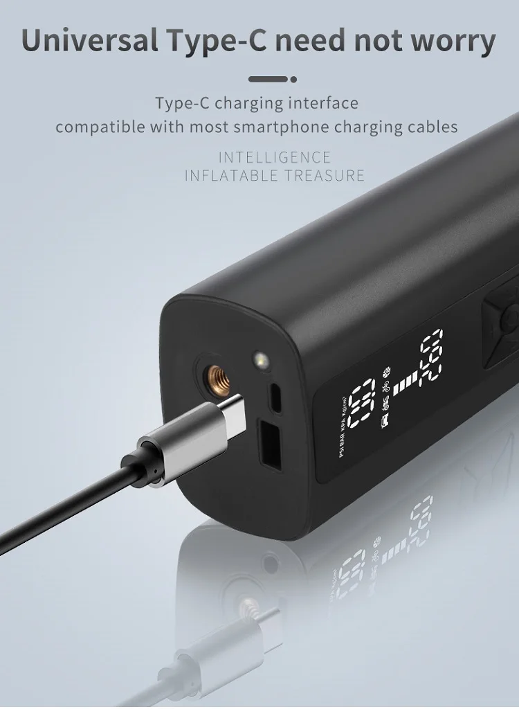 YP003 Best Selling Wireless Smart Tire Inflators Lightweight Electric Fast Pumping Portable Air Pump with 8000mAh