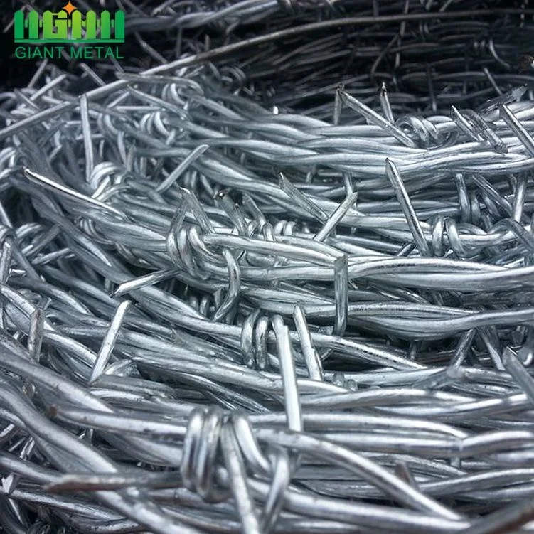 Factory Direct 200m Barbed Wire Coil 1.8mm Double Twisted Galvanized Steel PVC Coated Razor Wire Wall Spike Directly Iron Wire