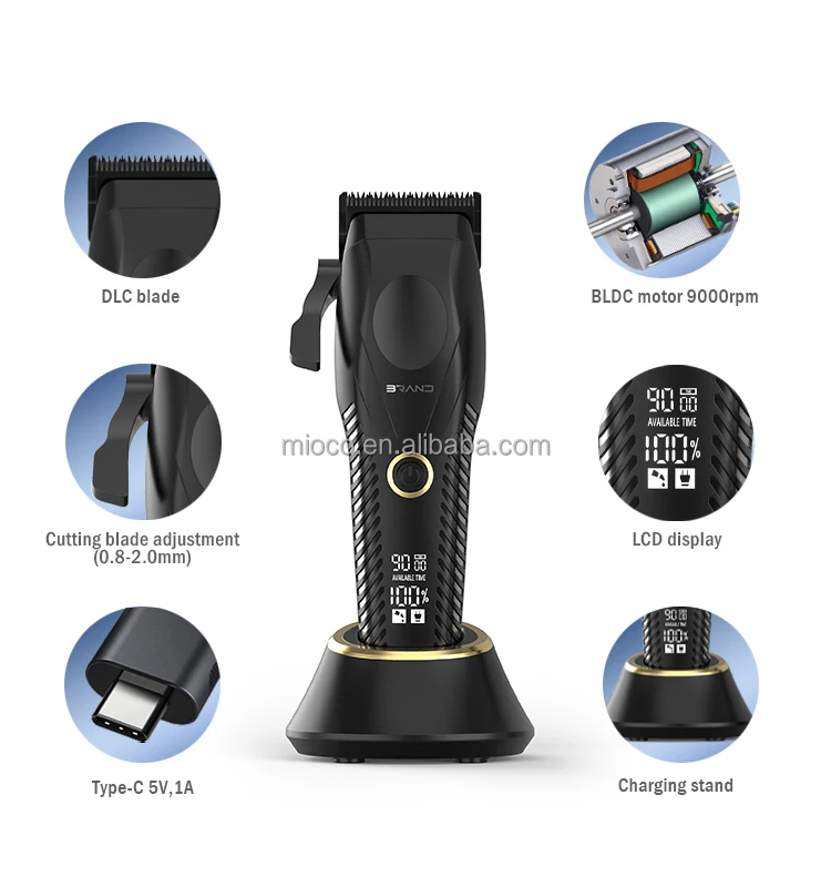 MIOCO M9618&9616 Professional Hair Clipper Set - 9000rpm