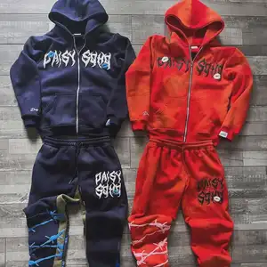 LYG Custom Women Tracksuits Embroidery Heavyweight Pullover Zip up Sweat Suits Oversized Hoodie Sweatpants Set for Women