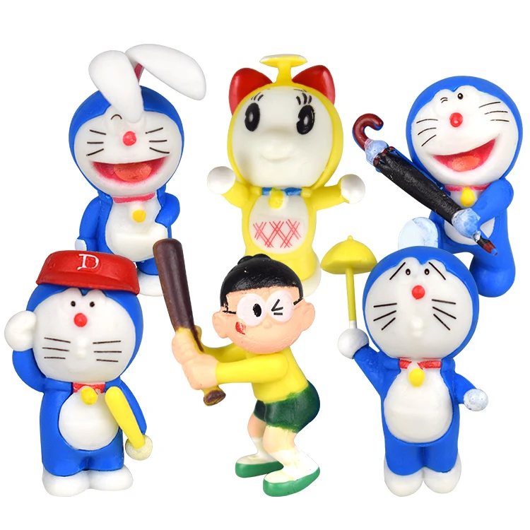 Cake Topper Cake Decoration 6pcs Set Pvc Doraemon For Birthday Or Party Or Toys Gift Buy Cake Topper Cake Decoration Toys Gift Product On Alibaba Com