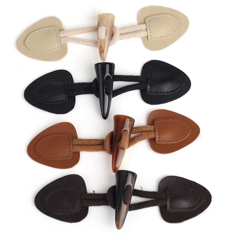 Horn Toggle Sewing Button, Leather Buttons Coats