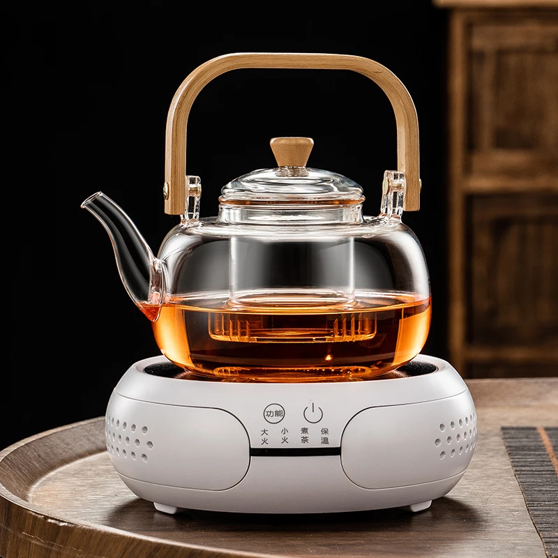 Handmade High Transparent Borosilicate Glass Teapot Heat Resistant Coffee & Tea Set