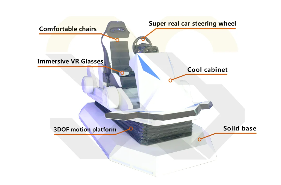 2024 Hot Selling 3DOF Pro Driving Simulator Indoor 9D VR Car Racing Motion Simulator Competitive Price for Educational Outdoor