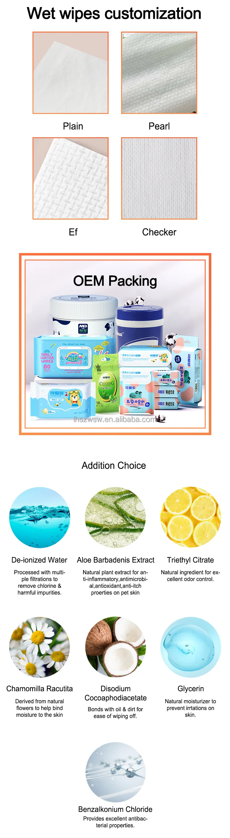 Oem 100pcs Pet Bathing Wet Wipes Mini Pet Wipes For Dogs Cats Pet Wet