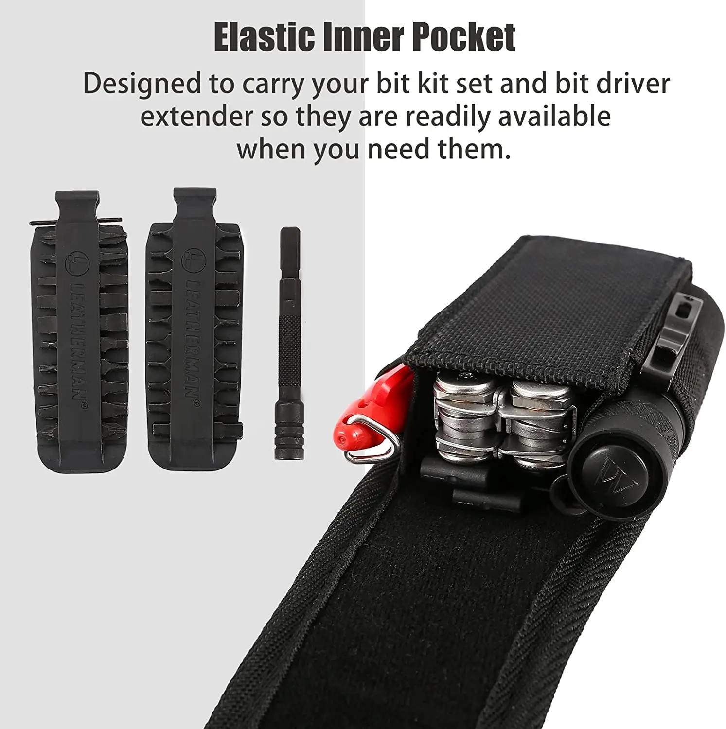 Multitool Belt Sheath Pen Flashlight Folding Knife Holder Men Belt Pouch Tactical Pocket Knife