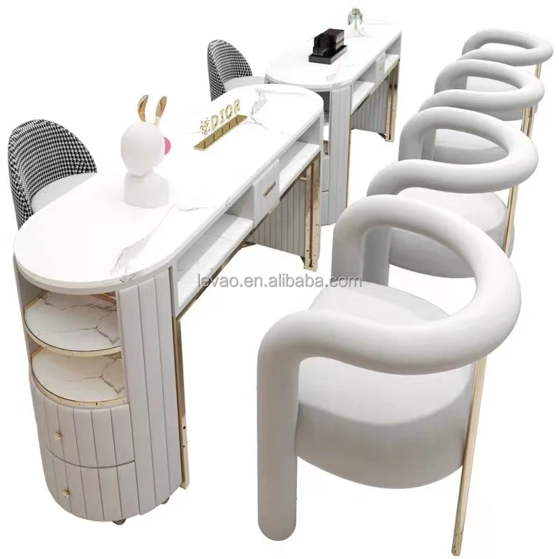 Nordic Marble Nails Table Salon Manicure Chair And Table Equipment