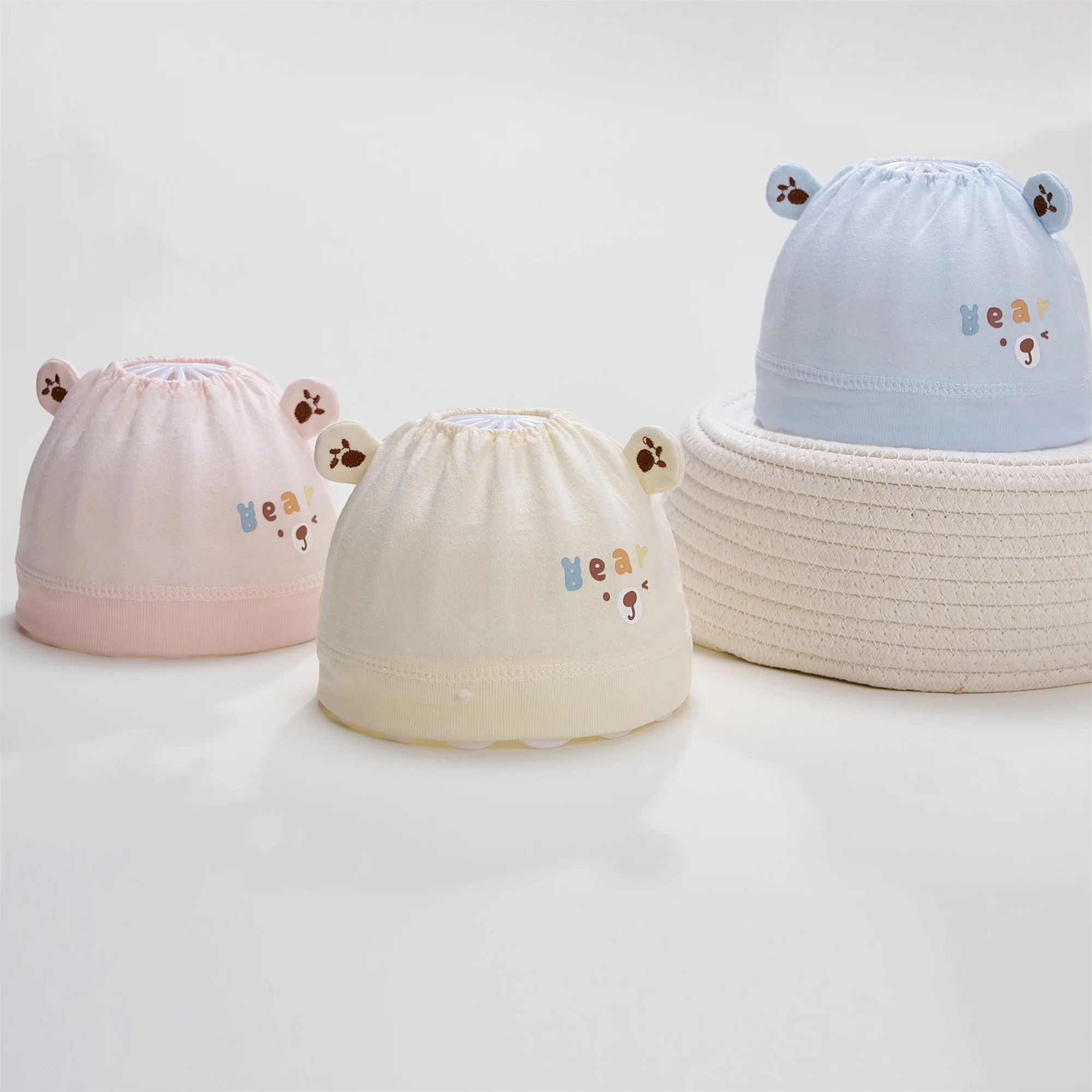 Хлопковая Детская шляпа с принтом для новорожденных на возраст 0-6 месяцев