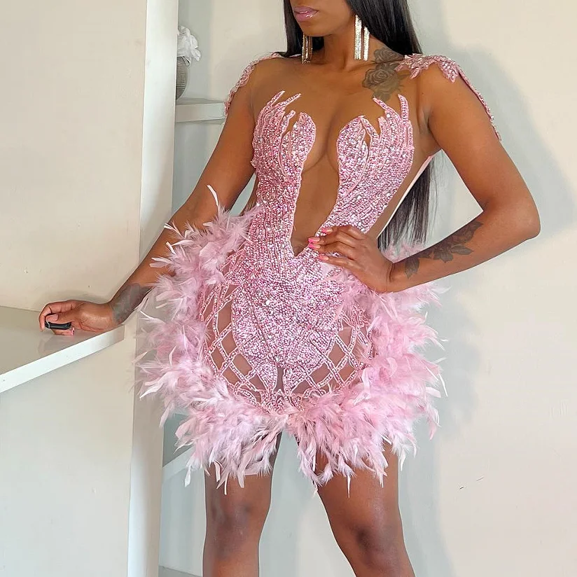 white christmas dresses COUTURE CLUB DRESS STYLE 1G2L2 COLOUR PALE ROSE – She Devil Clothing main image 0