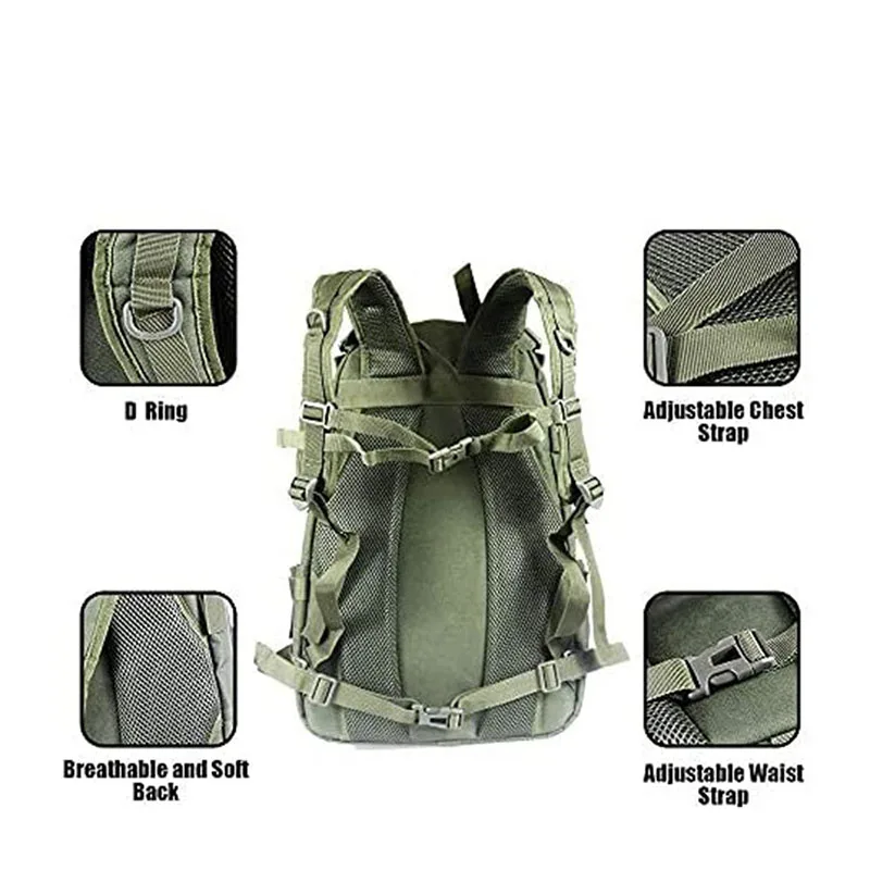 China Factory Wholesale Large Capacity Tactical Backpack 3 Day Assault Backpack Good Quality Travel Hiking Backpacks