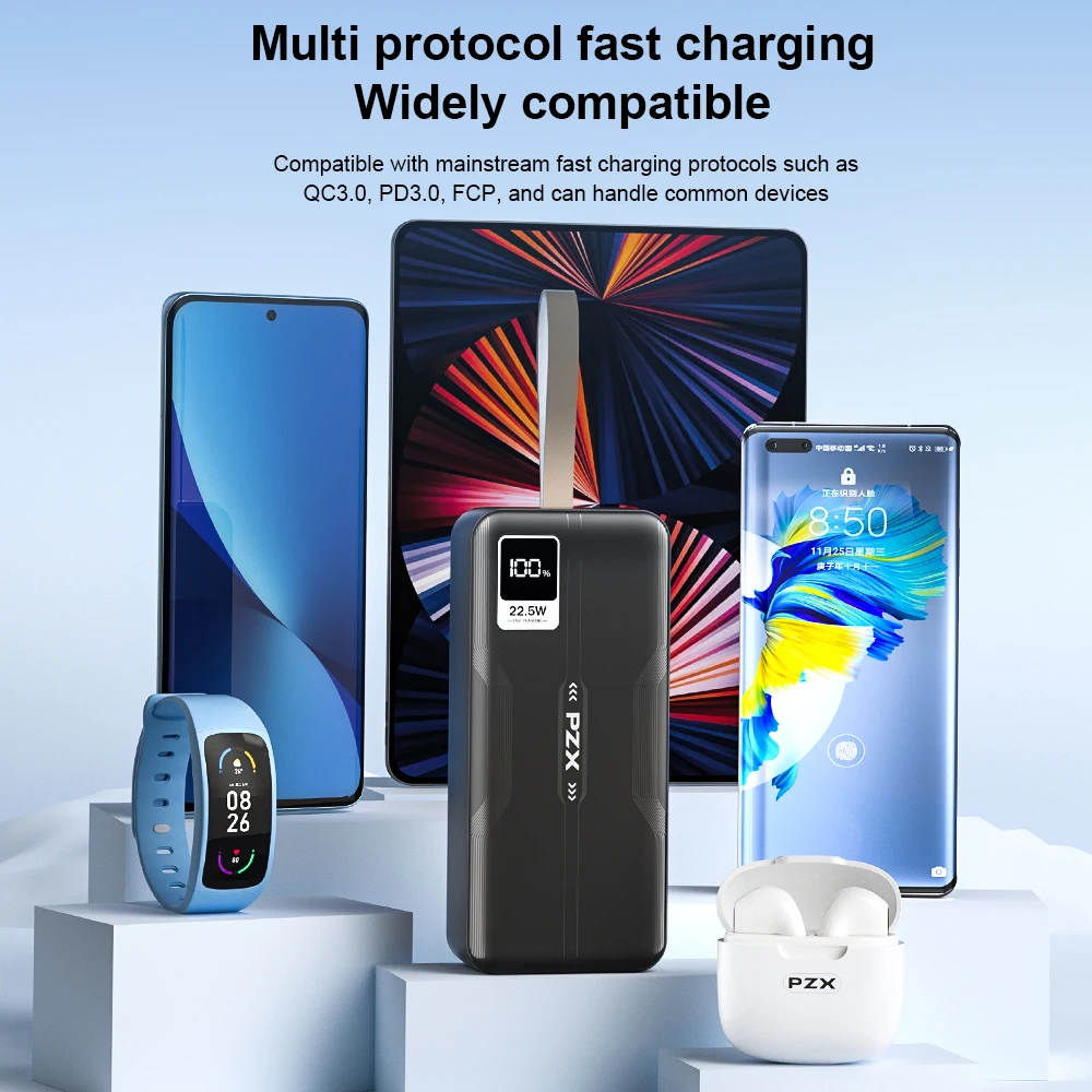 PZX V91 V92 V93 10000mAh Portable Power Bank with Quick Charge
