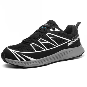 JIANKUN High Quality Wear-Resistant Microfiber Leather Anti-Smash/Puncture Safety Shoes with Steel Toe for Men Women Work Boots