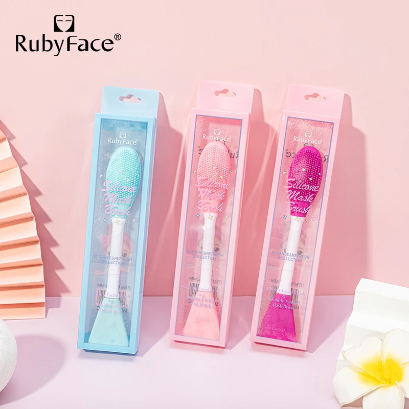 Double Head Silicone Face Mask Brush Silicone Facial Mud Mask