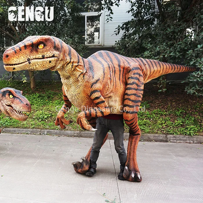 Adult Walking Dinosaur Costume Artificial 3D Metal for Indoor Use for School Kindergarten Daycare Public Airport Shopping Mall