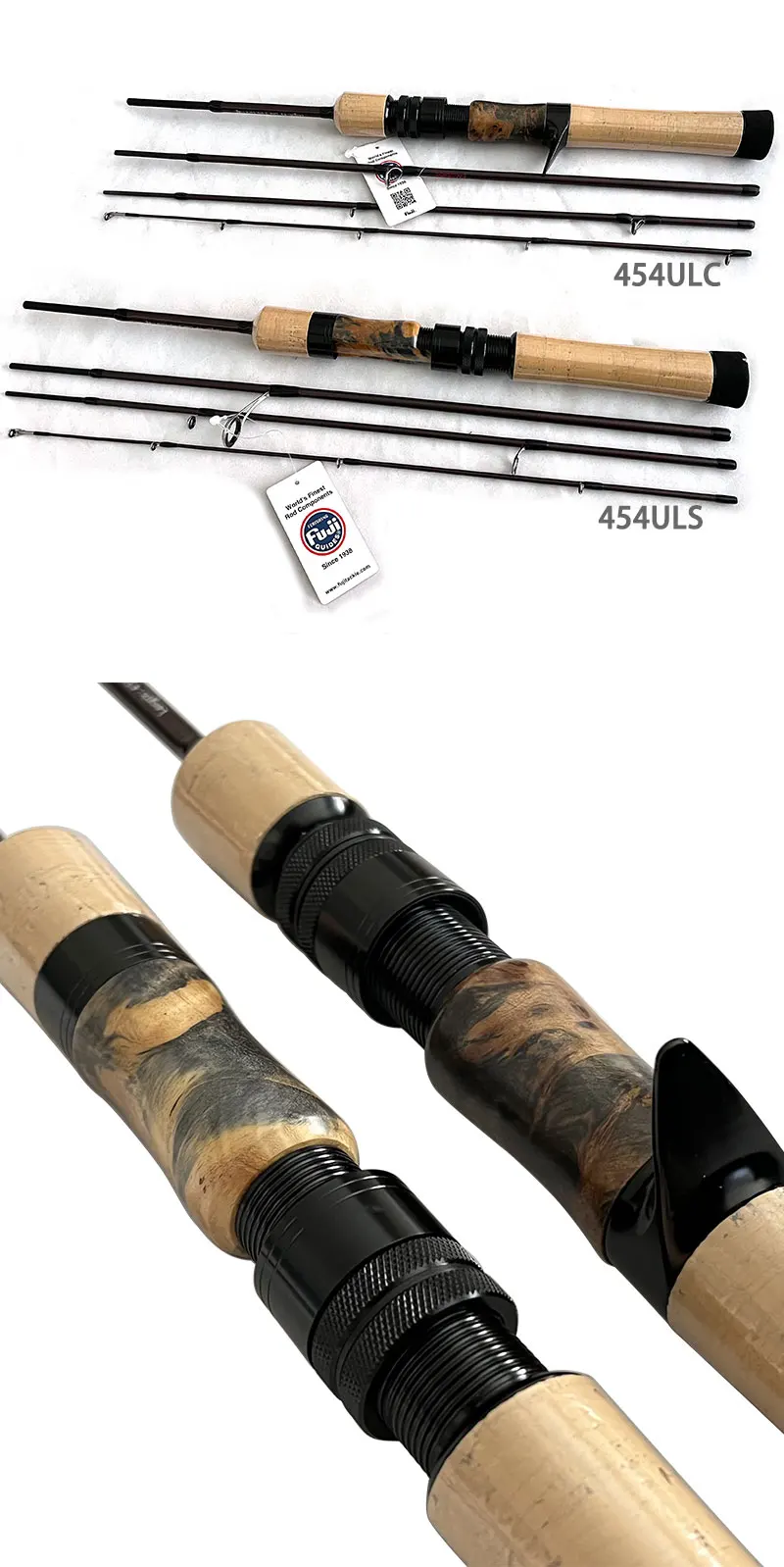 Tn93 454ul 4 Sections Ultra Light Trout Travel Fishing Rods Fuji K