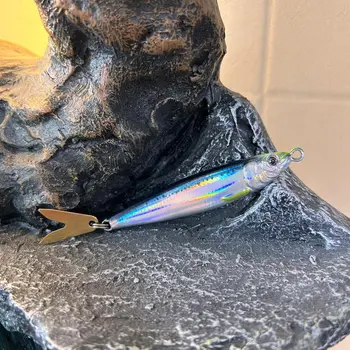 Lure UV Metal Jig Little Sprite 3D Printed Iron Plate Bare Glow-in-the-Dark Saltwater Fish 40g 60g 80g V-Shape Sequin – Metal Jig – view 3