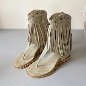 Flip-Flop Sandals Women's New Style Side Zipper Rubber Outsole Toe Versatile Roman Summer Height Increasing Outdoor