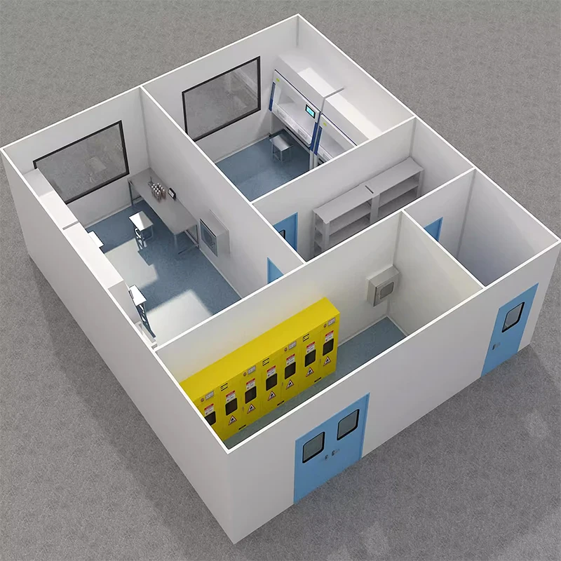 HUAAO Modern ISO GMP Modular Fireproof Eco-Friendly Clean Room Prefab Project for Workshop & Hospital