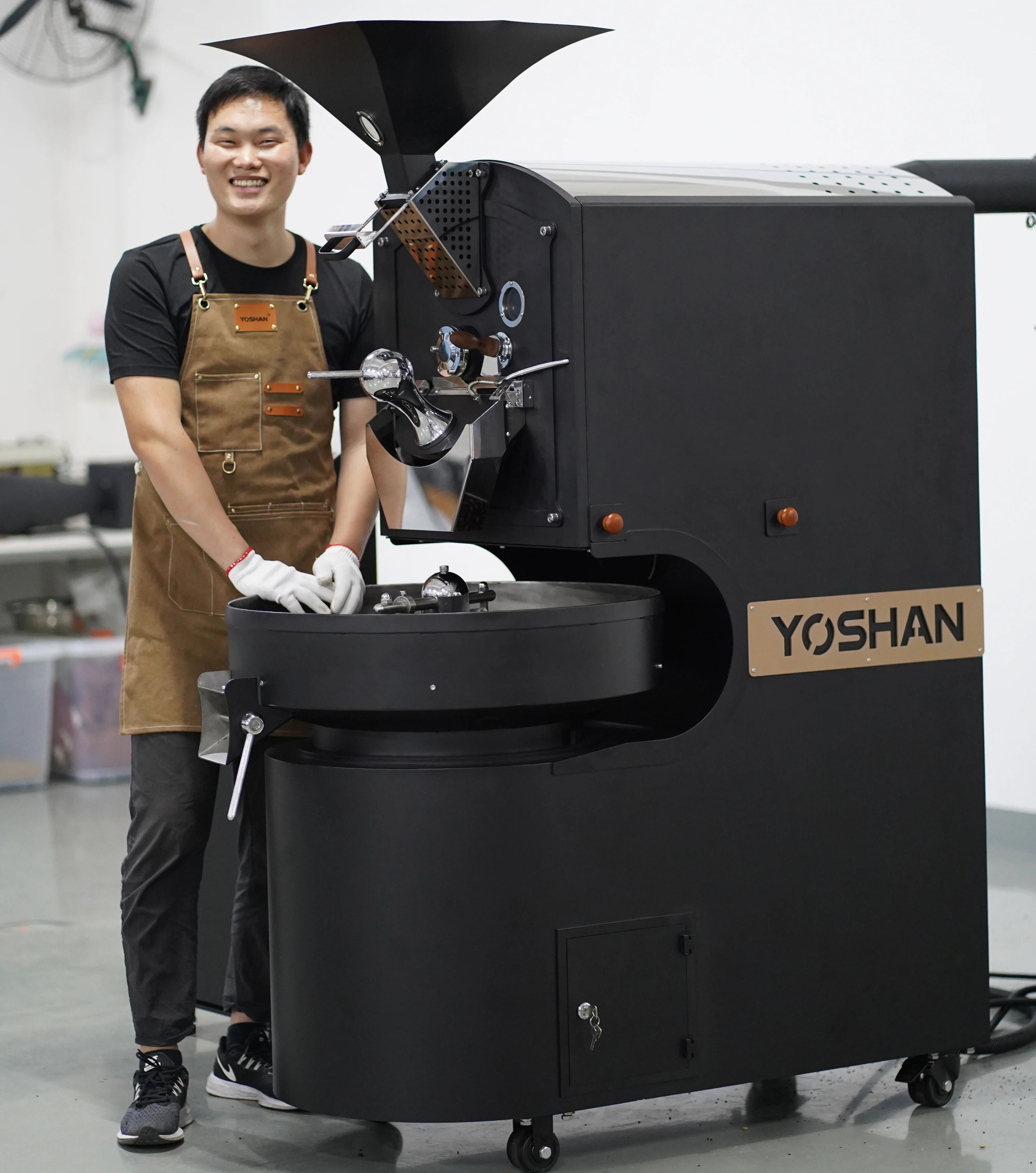 Yoshan 5kg 10kg 12kg Industrial Commercial Electric Roasted Coffee Bean  Roasting Machine Tostadora De Cafe Coffee Roaster
