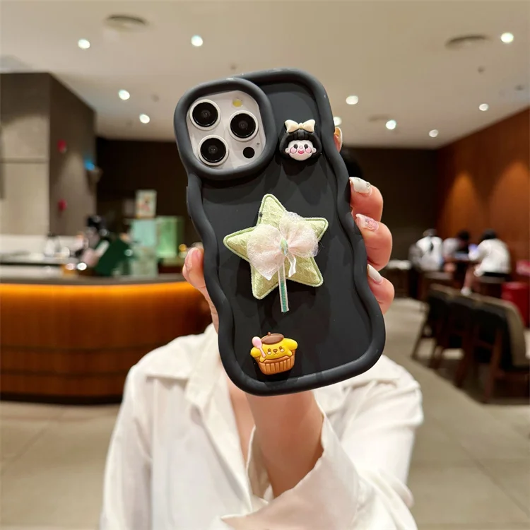 3D Cute Girl Style Colorful Soft Tpu Silicon Back Cover Wave Edge Phone case for Itel P55 P65 55+ Phone case Luxury