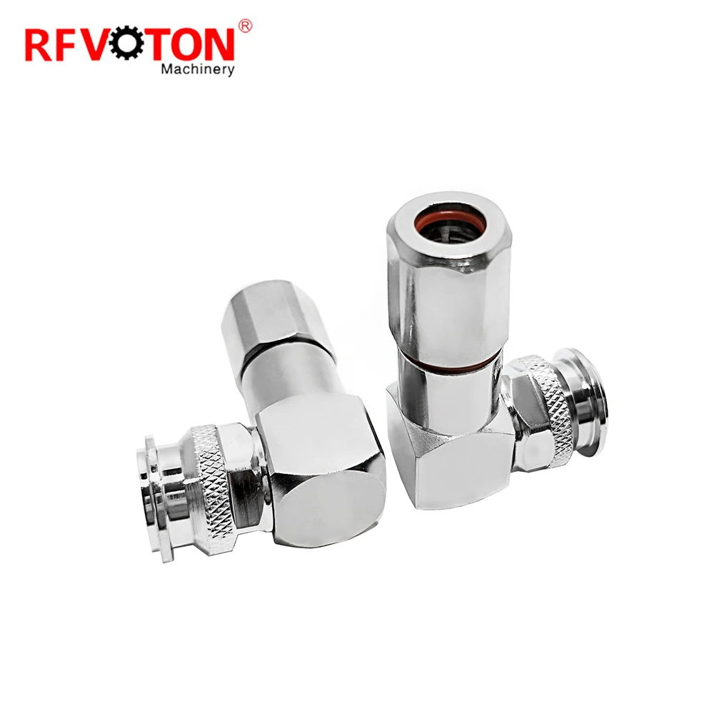 RF connector TNC type male pin RA right angle clamp for LMR300 5D-FB RF coaxial cable plug details
